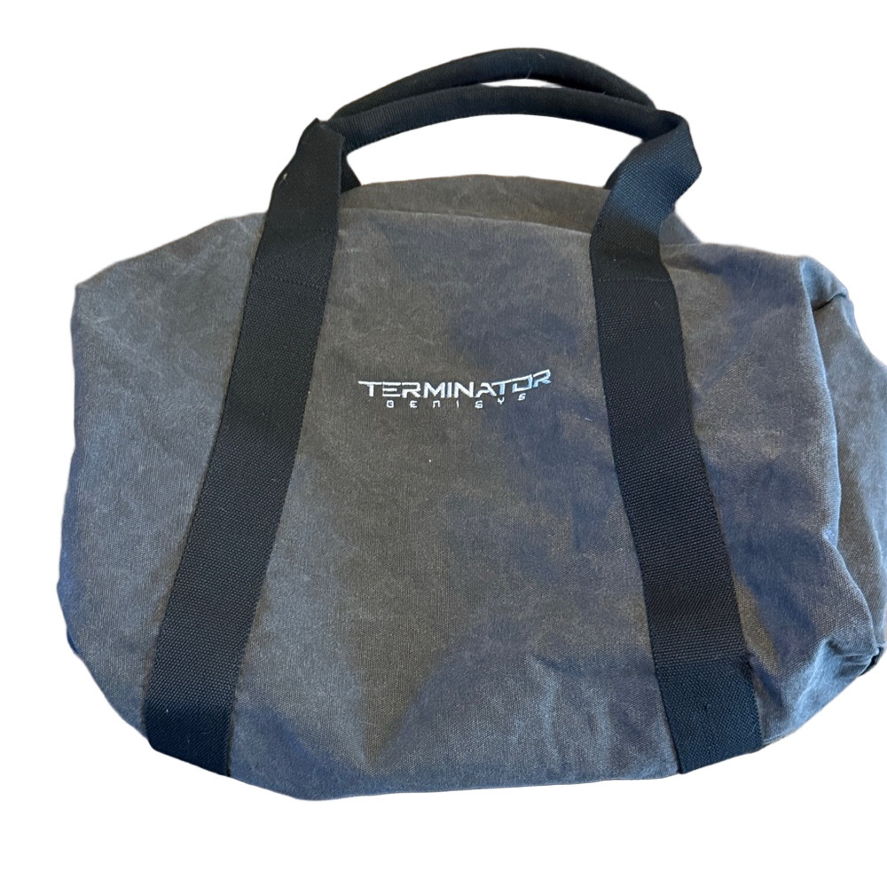 District Black Gray Terminator Genisys Durable Canvas Duffel Bag NWT